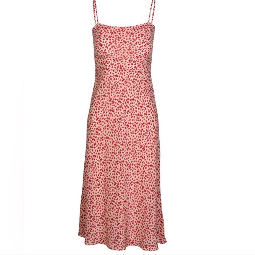 Silk slip midi dress